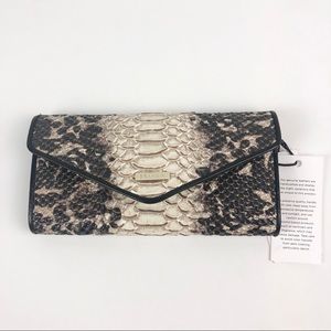 NWT Brahmin Veronica Espresso snake skin wallet